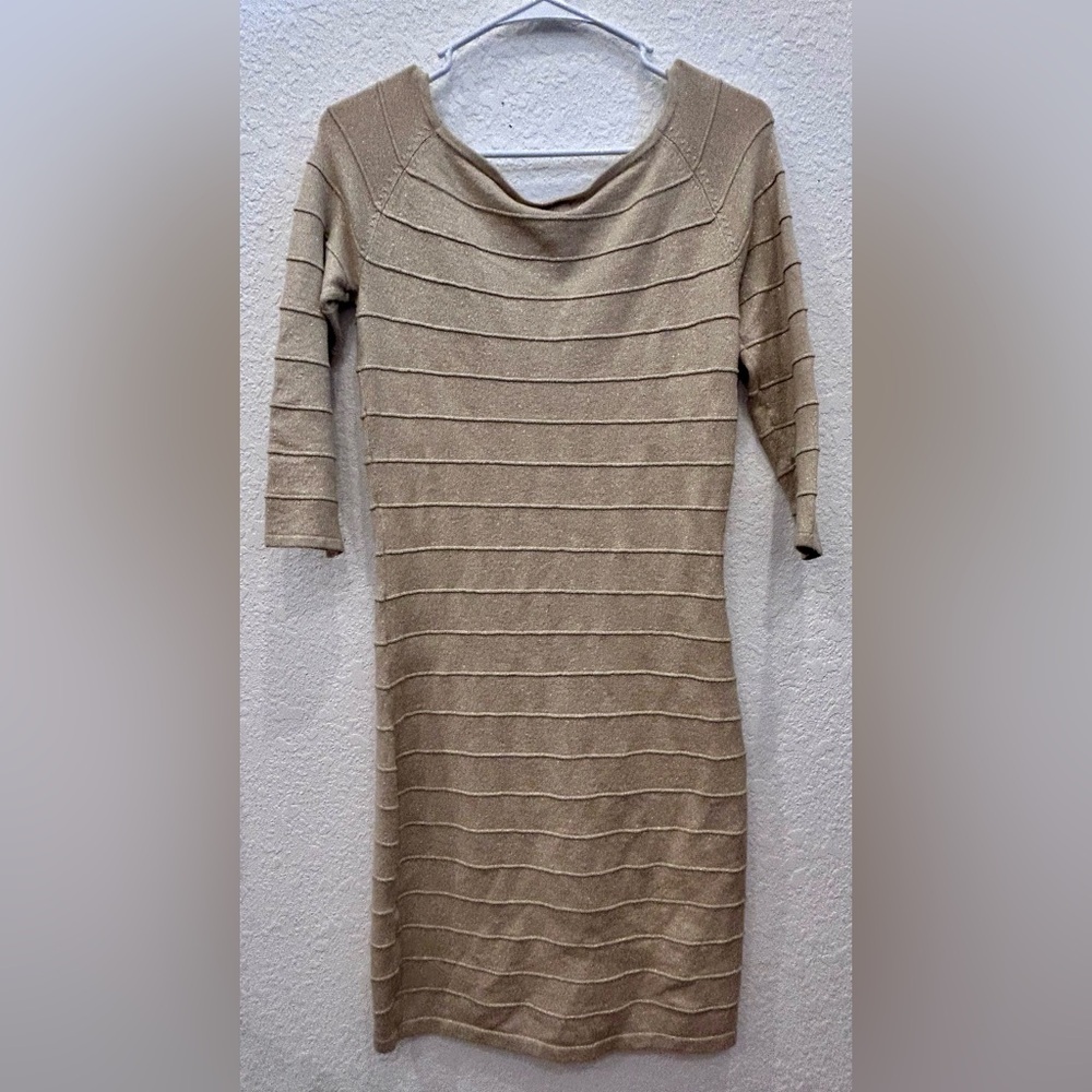 Express Metallic Gold Dress B16